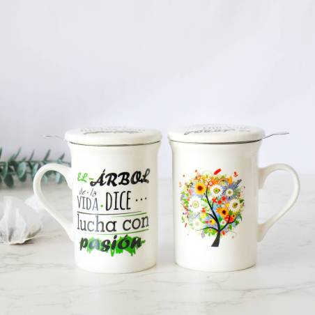 Taza infusión árbol de la vida Detalles boda - Detalles De Boda