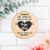Pack de 4 posavasos tronco con frase Detalles boda - Detalles De Boda
