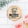 Pack de 4 posavasos tronco con frase Detalles boda - Detalles De Boda