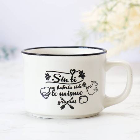 Taza pequeña con frase Detalles boda - Detalles De Boda