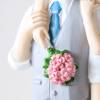 Figura para tarta de boda Novio con barba y novia pelirroja - Figuras tarta