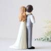 Figura para tarta de boda Novio con barba y novia pelirroja - Figuras tarta