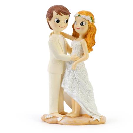 Figura para tarta de boda Novios en la playa Boda ibicenca - Figuras tarta