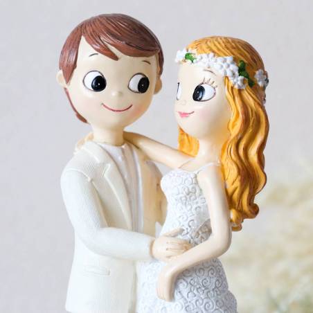 Figura para tarta de boda Novios en la playa Boda ibicenca - Figuras tarta