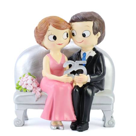 Figura para tarta de boda Bodas de plata 25 aniversario - Inicio