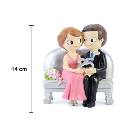 Figura para tarta de boda Bodas de plata 25 aniversario - Inicio