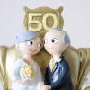 Figura para tarta de boda Bodas de oro 50 aniversario - Figuras tarta