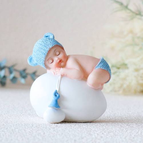 Figura de tarta para bautizo de niño durmiendo - Decoración De Bautizo
