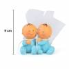 Figura de tarta para bautizo de gemelos con peladillas - Decoración De Bautizo