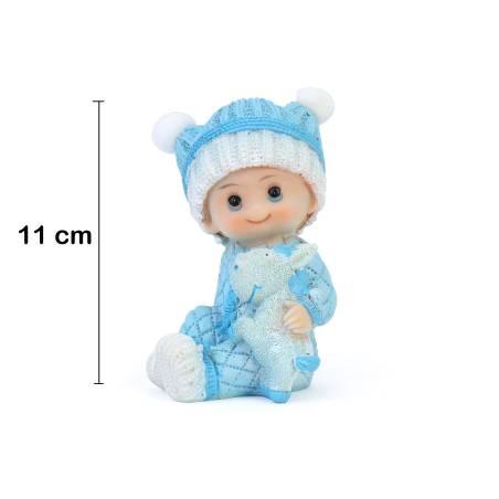 Figura de tarta para bautizo de niño con peluche - Decoración De Bautizo