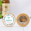 Abridor madera personalizado con pegatina Detalle boda - Detalles personalizables para Boda