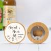 Abridor madera personalizado con pegatina Detalle boda - Detalles personalizables para Boda