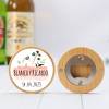 Abridor madera personalizado con pegatina Detalle boda - Detalles personalizables para Boda
