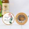 Abridor madera personalizado con pegatina Detalle boda - Detalles personalizables para Boda