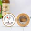 Abridor madera personalizado con pegatina Detalle boda - Detalles personalizables para Boda