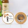 Abridor madera personalizado con pegatina Detalle boda - Detalles personalizables para Boda