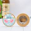 Abridor madera personalizado "Gemelas" con pegatina Detalle bautizo - Detalles personalizables para Bautizo