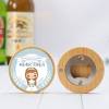 Abridor madera personalizado "Martina Azul" con pegatina Detalle comunión - Abridor Imán Personalizado Comunión