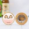 Abridor madera personalizado "Gemelas" con pegatina Detalle comunión - Abridor Imán Personalizado Comunión