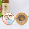 Abridor madera personalizado "Mellizos" con pegatina Detalle comunión - Abridor Imán Personalizado Comunión