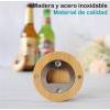 Abridor madera personalizado con pegatina Detalle boda - Detalles personalizables para Boda