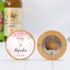 Abridor madera personalizado "Rosa" con pegatina Detalle cumpleaños - Regalos personalizables cumpleaños