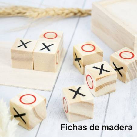 Juego tres en raya madera Detalles boda - Detalles Boda Niños