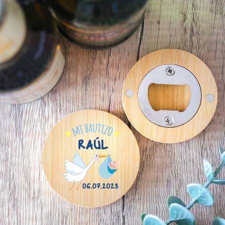 Abridor de madera con grabación "Modelo Raúl" Detalles de bautizo - Inicio