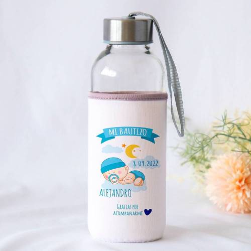 Botella personalizada Bautizo "Sueño niño" Detalles de bautizo - Detalles personalizables para Bautizo