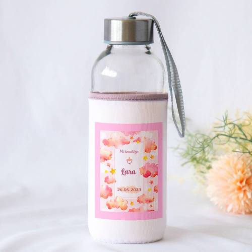 Botella personalizada Bautizo "Universo niña" Detalles de bautizo - Detalles personalizables para Bautizo