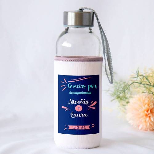 Botella personalizada Boda "Cartoon" Detalles de boda - Detalles personalizables para Boda