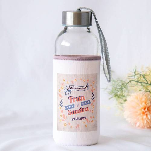Botella personalizada Boda "Retro" Detalles de boda - Detalles personalizables para Boda