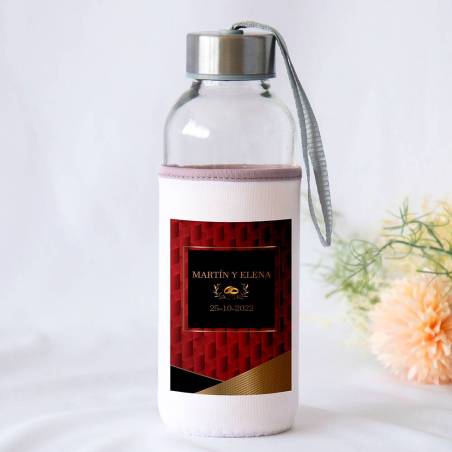 Botella personalizada Boda "Rouge" Detalles de boda - Detalles personalizables para Boda