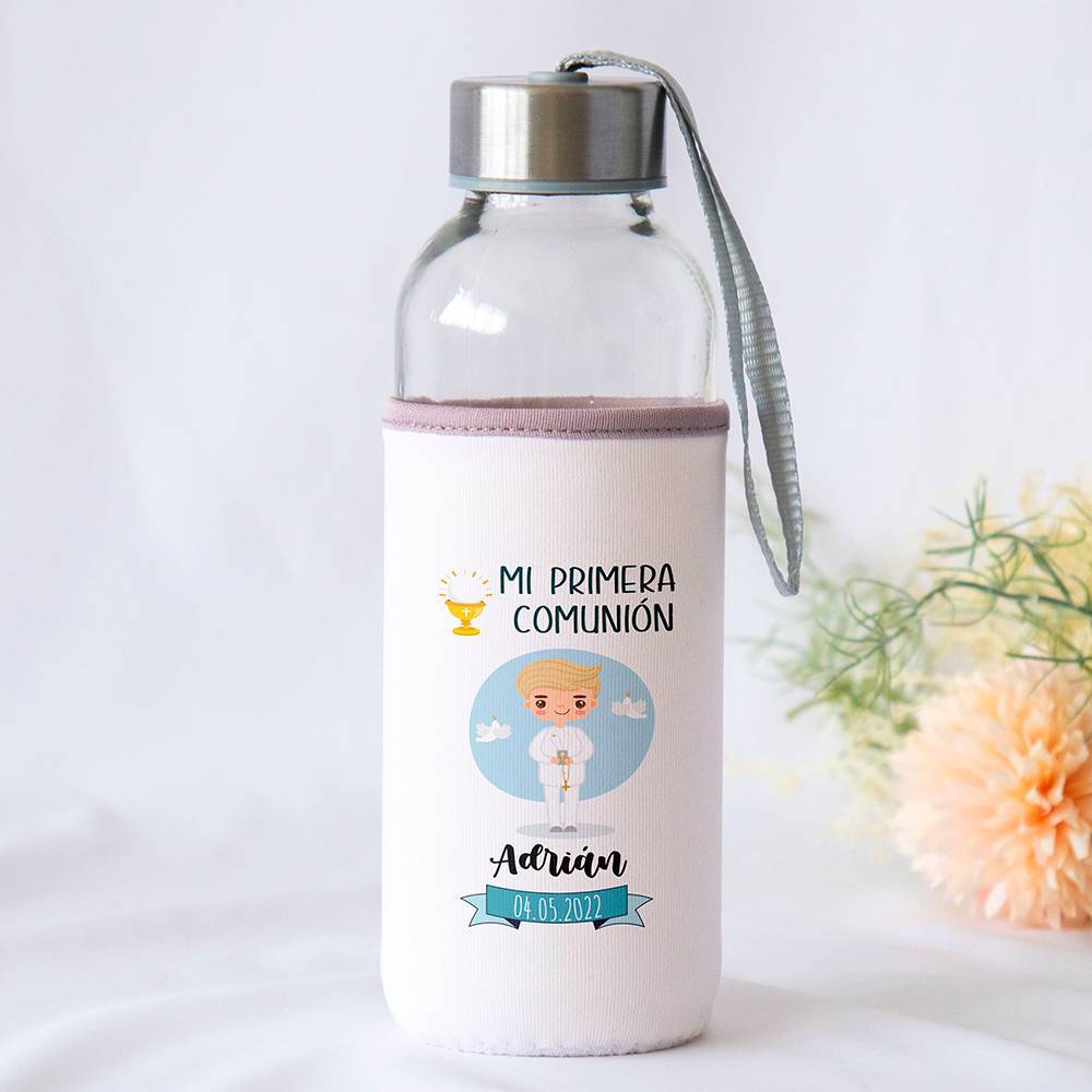 Botella personalizada Comunión "Ángel" Detalles de comunión - Detalles personalizables para Comunión