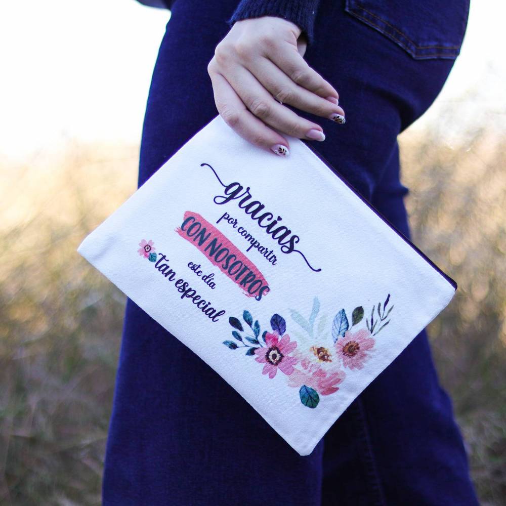 Neceser con diseño de boda Detalle para invitados - Detalles Boda Mujer