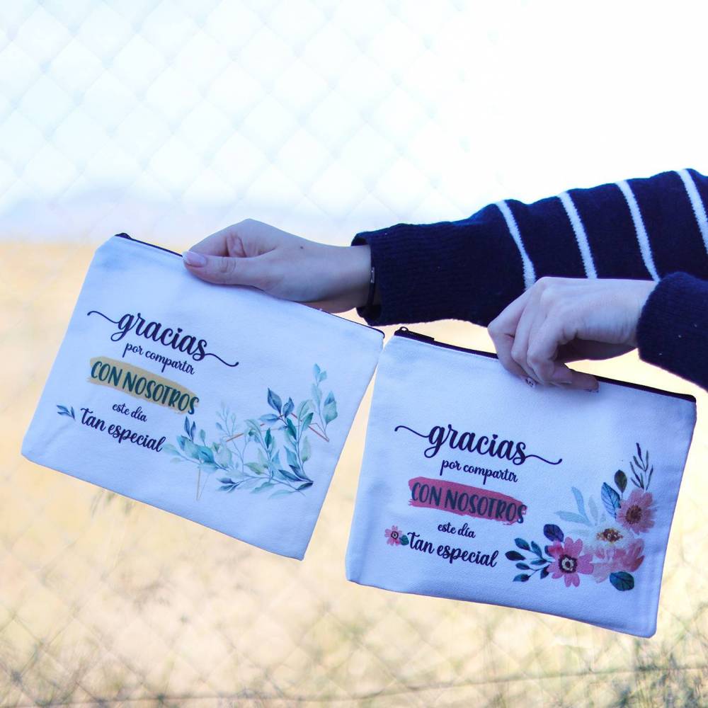 Neceser con diseño de boda Detalle para invitados - Detalles Boda Mujer