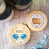 Abridor de madera con grabación "Modelo Gemelos" Detalle bautizo - Detalles personalizables para Bautizo