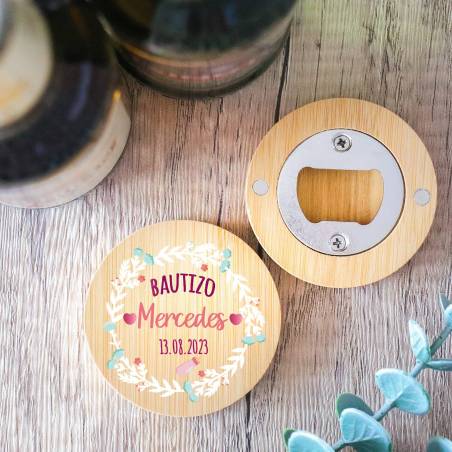Abridor de madera con grabación "Modelo Marina" Detalle bautizo - Detalles personalizables para Bautizo