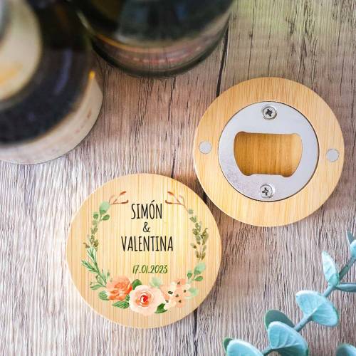Abridor de madera con grabación "Modelo Macedonia" Detalle boda - Detalles personalizables para Boda