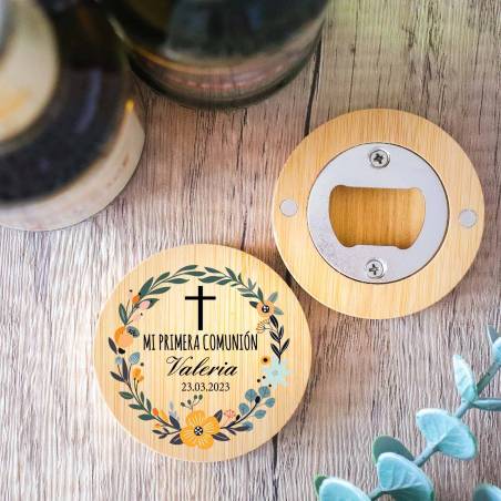 Abridor de madera con grabación "Modelo Valeria" Detalle boda - Detalles personalizables para Comunión