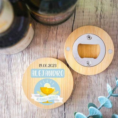 Abridor de madera con grabación "Modelo Alejandro" Detalle comunión - Detalles personalizables para Comunión