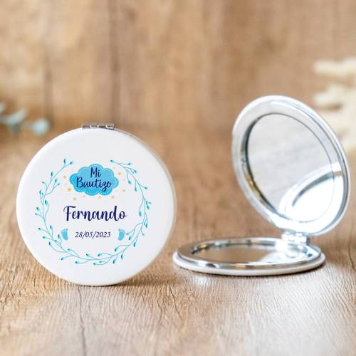 Espejo personalizado "Modelo Fernando" Detalles bautizo - Detalles personalizables para Bautizo