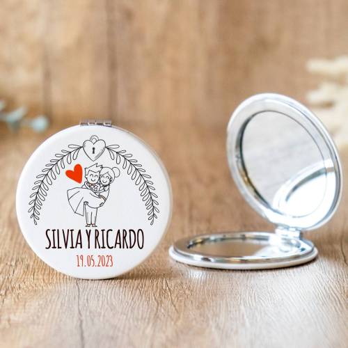 Espejo personalizado "Modelo Mañana" Detalles boda - Espejos personalizados boda