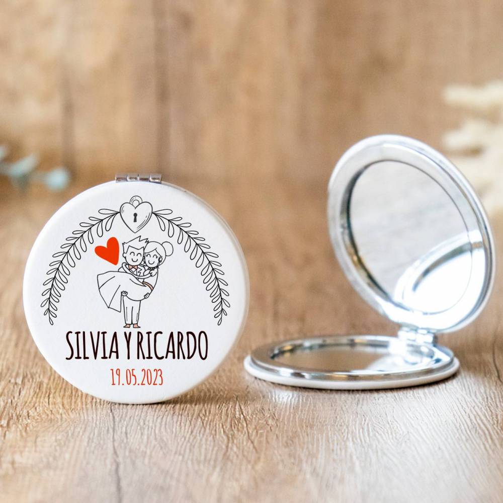 Espejo personalizado "Modelo Mañana" Detalles boda - Espejos personalizados boda