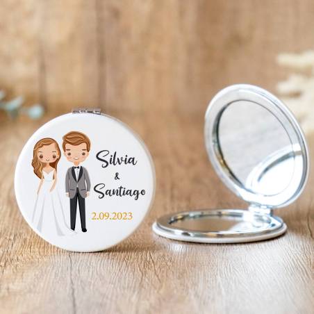 Espejo personalizado "Modelo Romance" Detalles boda - Espejos personalizados boda