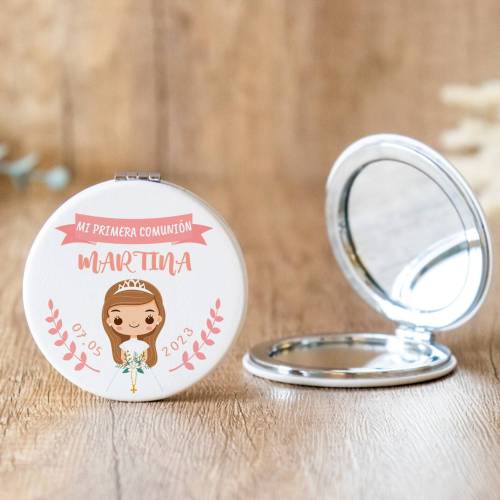 Espejo personalizado "Modelo Galleta" Detalles comunión - Espejos personalizados comunión