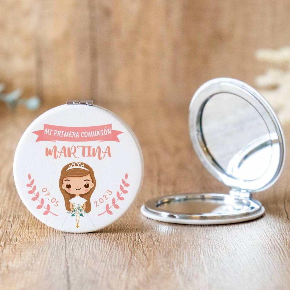 Espejo personalizado "Modelo Galleta" Detalles comunión - Espejos personalizados comunión