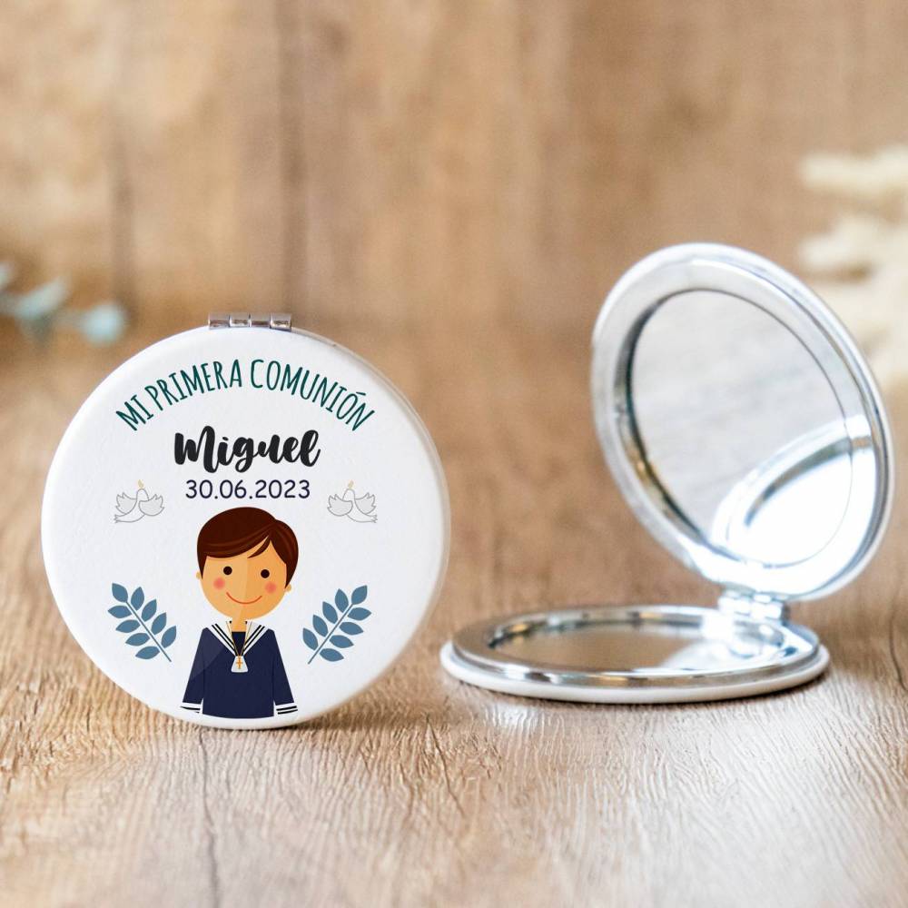 Espejo personalizado "Modelo León" Detalles comunión - Espejos personalizados comunión