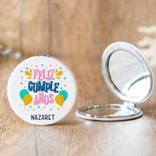 Espejo personalizado "Modelo Fiesta" Detalles cumpleaños - Regalos personalizables cumpleaños