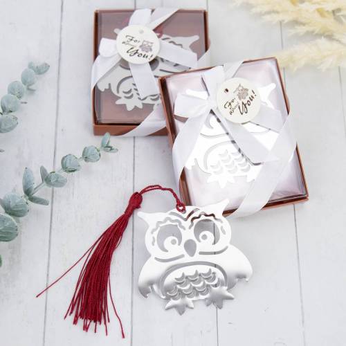 Marcapáginas con forma de búho Detalles bautizo - Detalles bautizo unisex